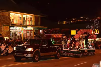 float during the Gatlinburg Christmas Parade