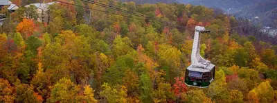 aerial tram ober gatlinburg in the fall