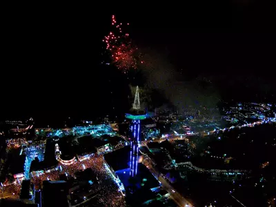 aerial view gatlinburg