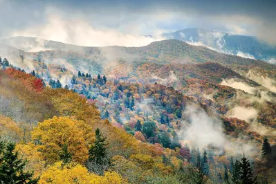 smoky mountains in the fall