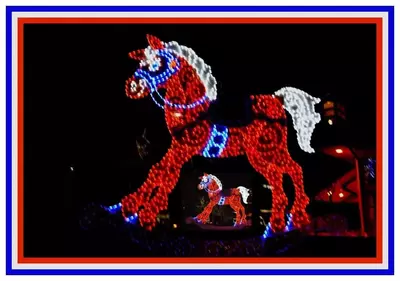 rocking horse winter lights