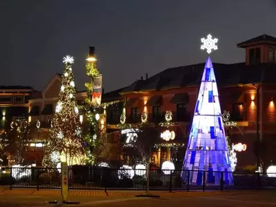 winter lights at the island in pigeon forge