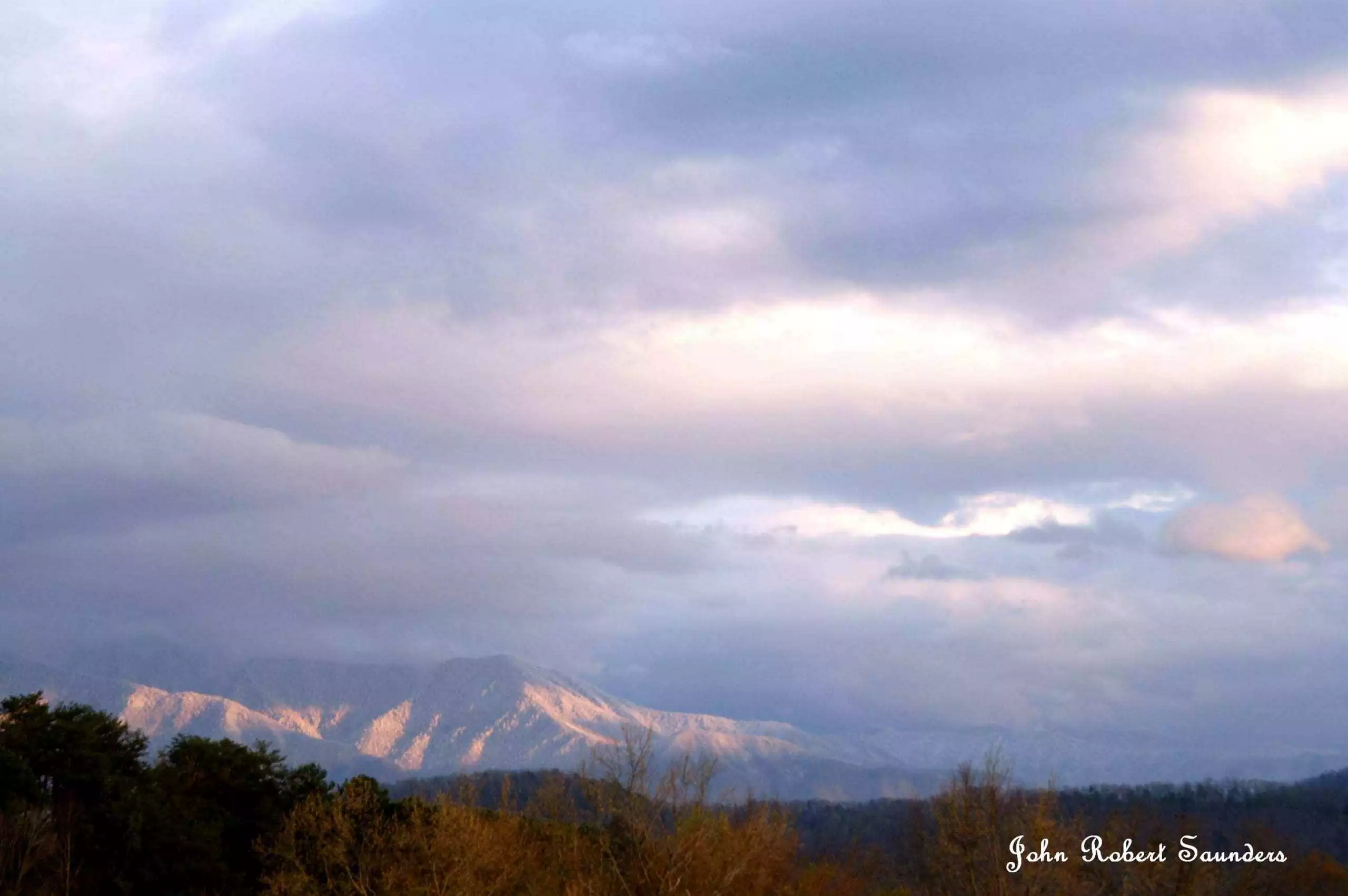 snowy smoky mountains