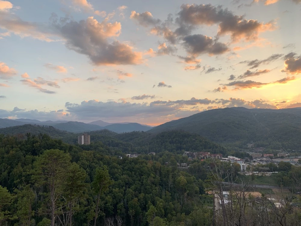 Gatlinburg sunset at anakeesta
