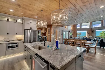 Great Outdoors cabin kitchen