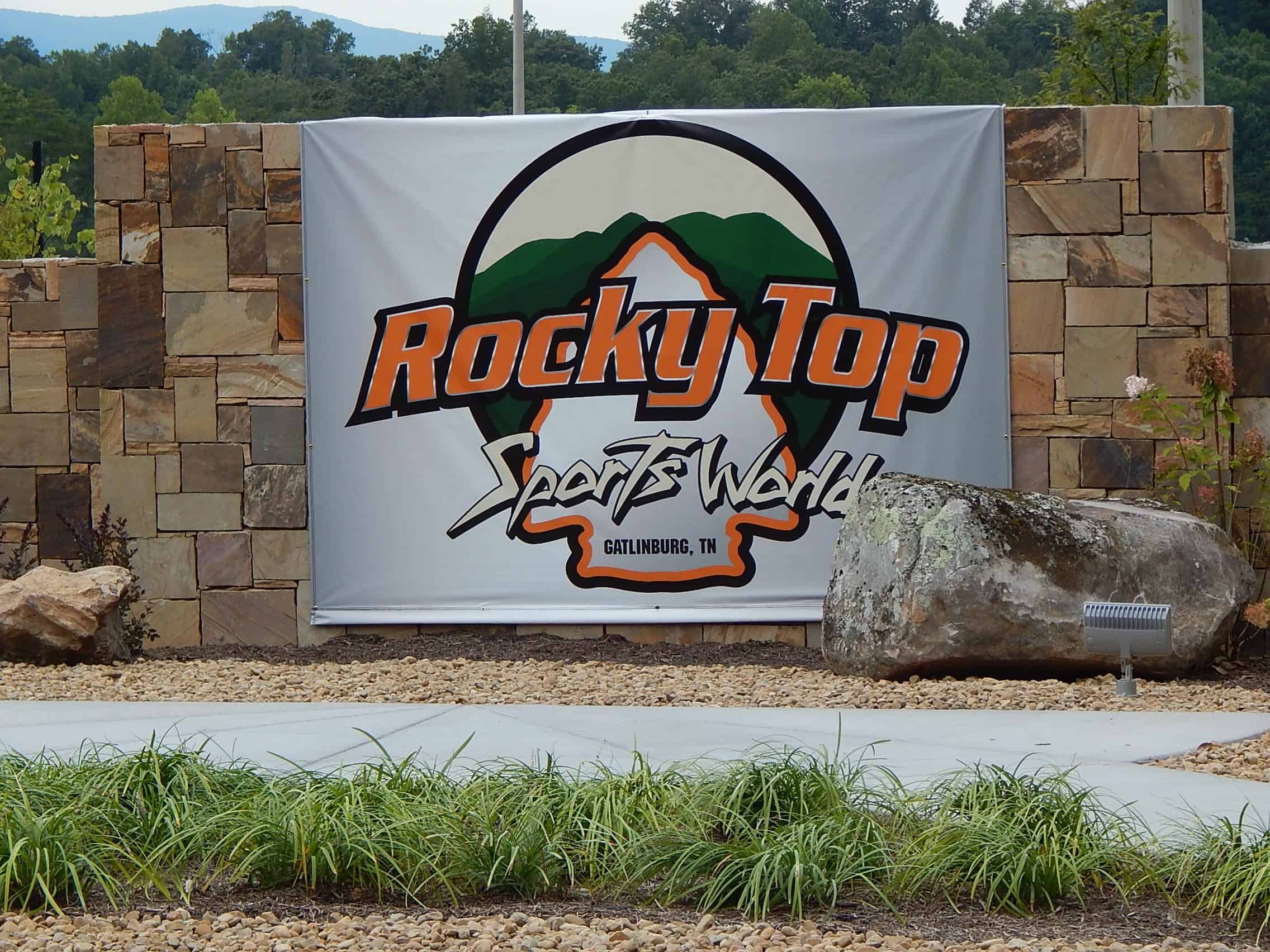 rocky top sports world sign