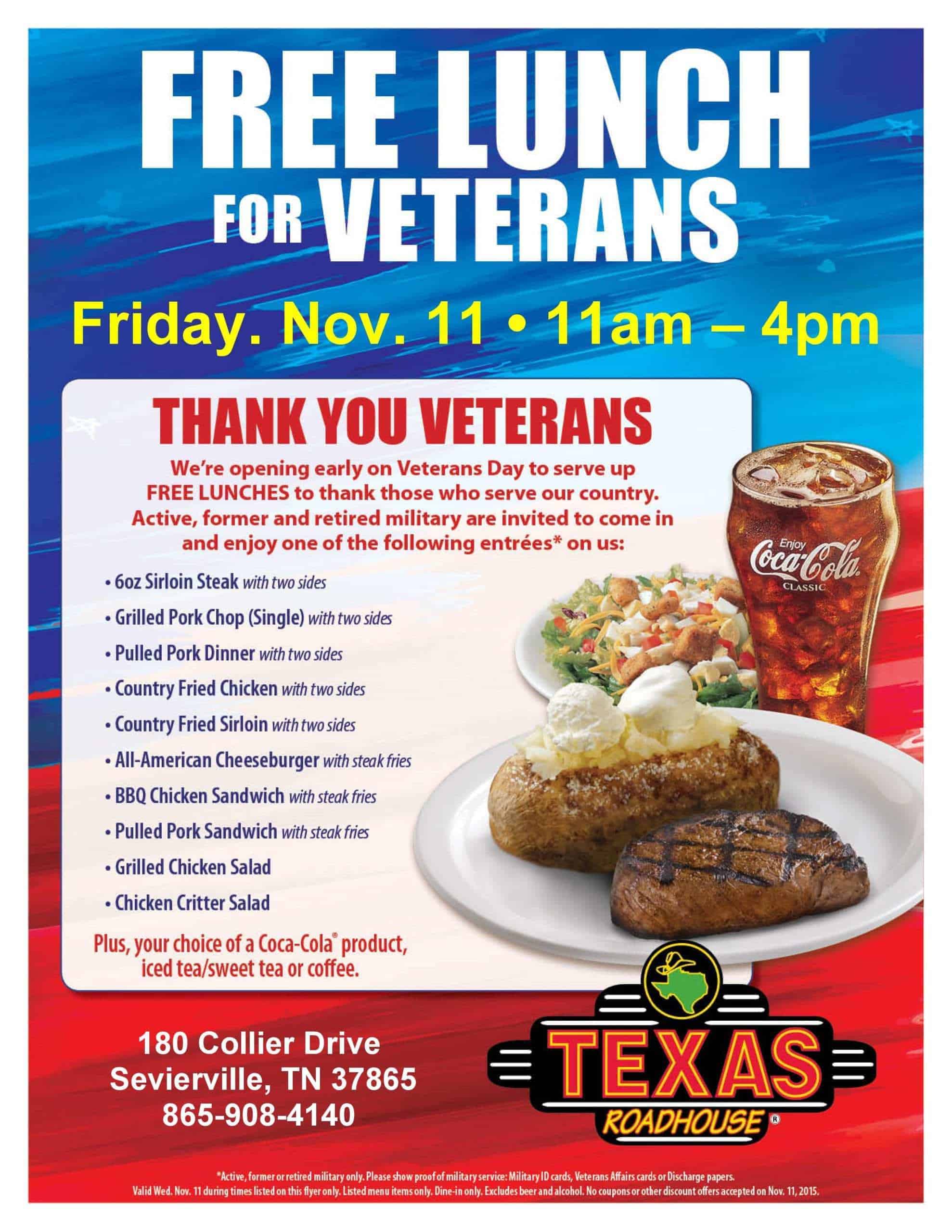 free veteran lunch flyer