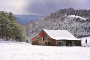 snow in the smoky mountains