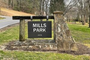 Mills Park sign